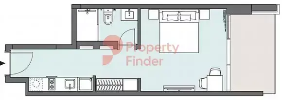 Планировка — Студия, 39 м²
