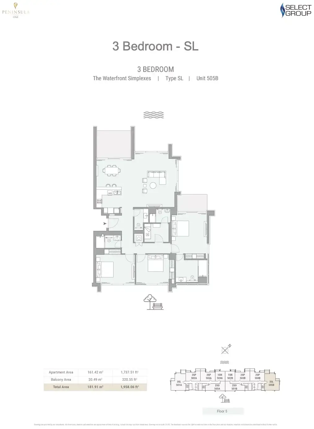 Планировка — 3-спальная, 182 м²
