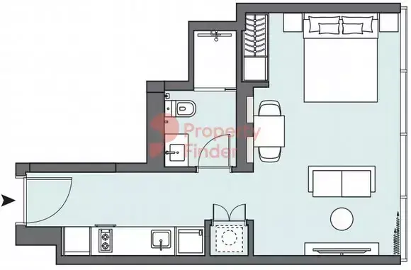 Планировка — Студия, 36 м²