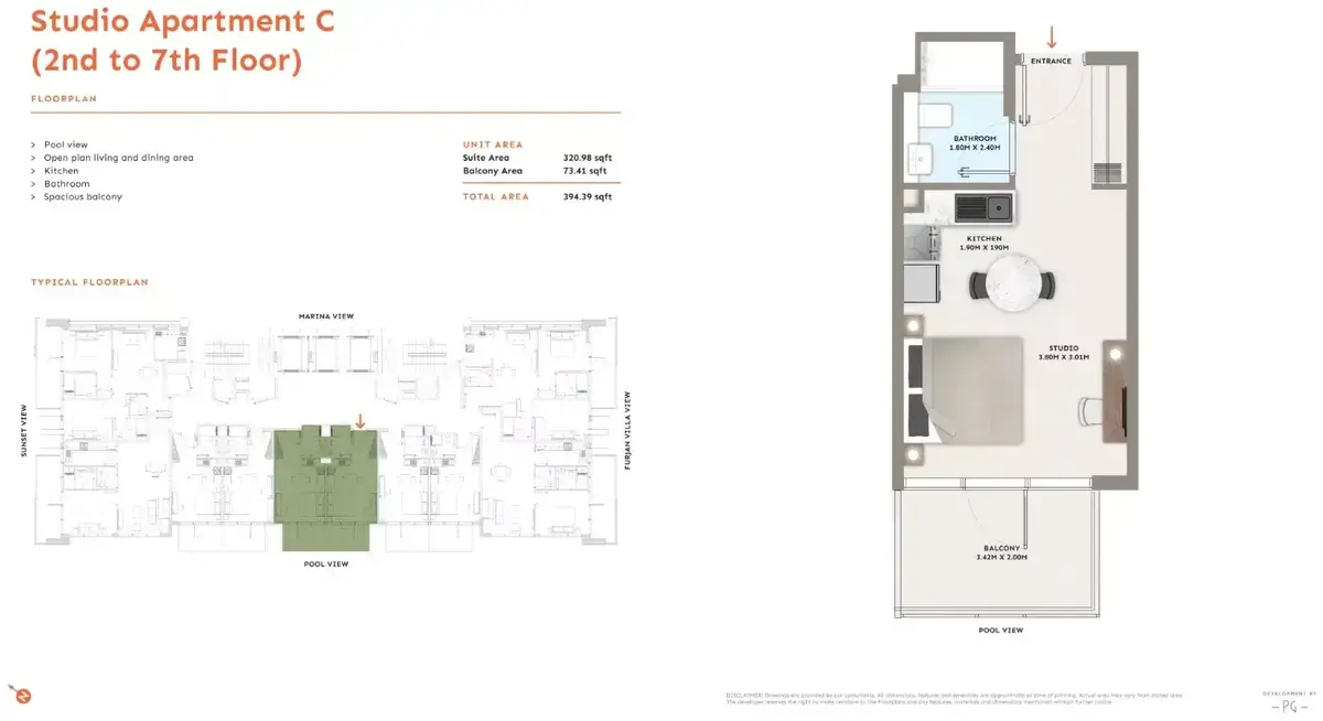 Планировка — Студия, 37 м²