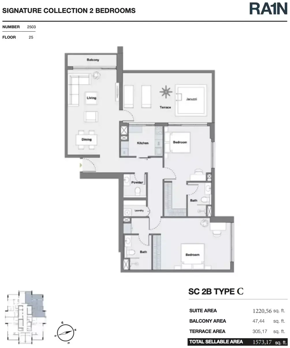 Планировка — 2-спальная, 146 м²