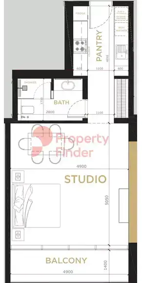 Планировка — Студия, 52 м²