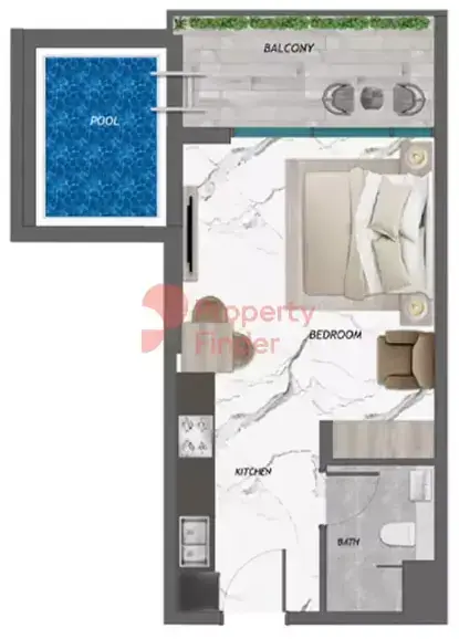 Планировка — Студия, 13 м²