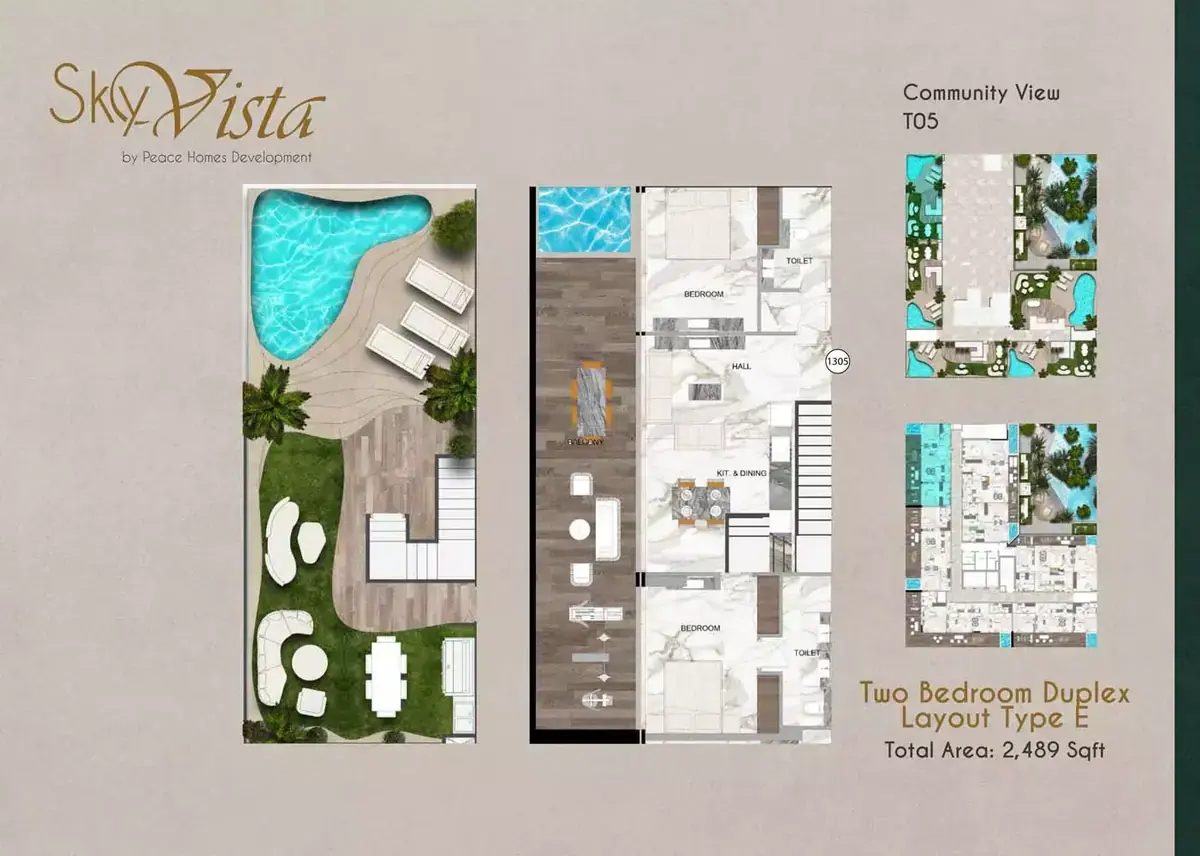 Планировка — 2-спальная, 231 м²
