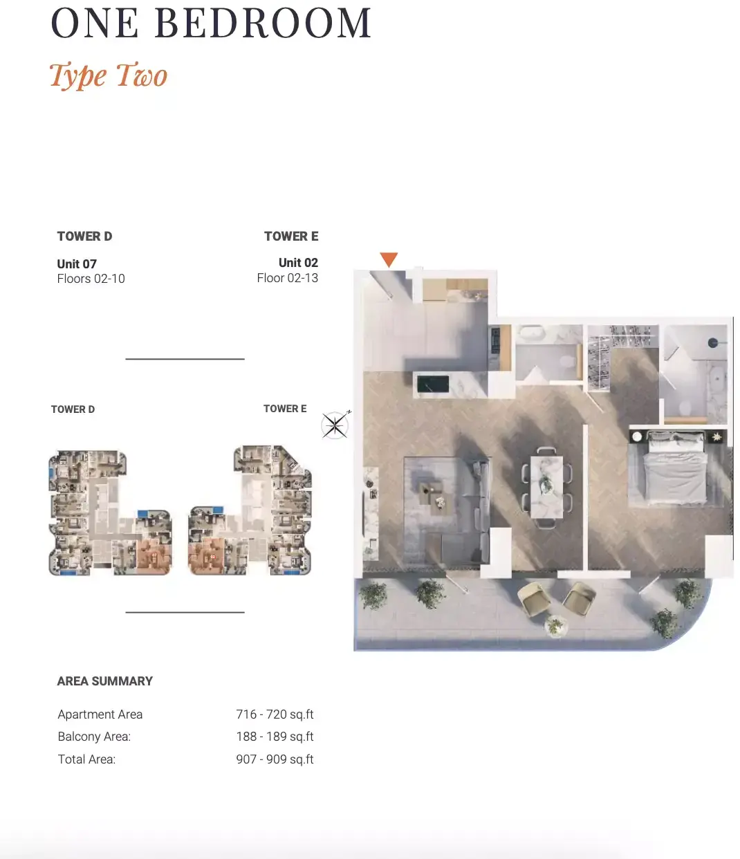 Планировка — 1-спальная, 84 м²