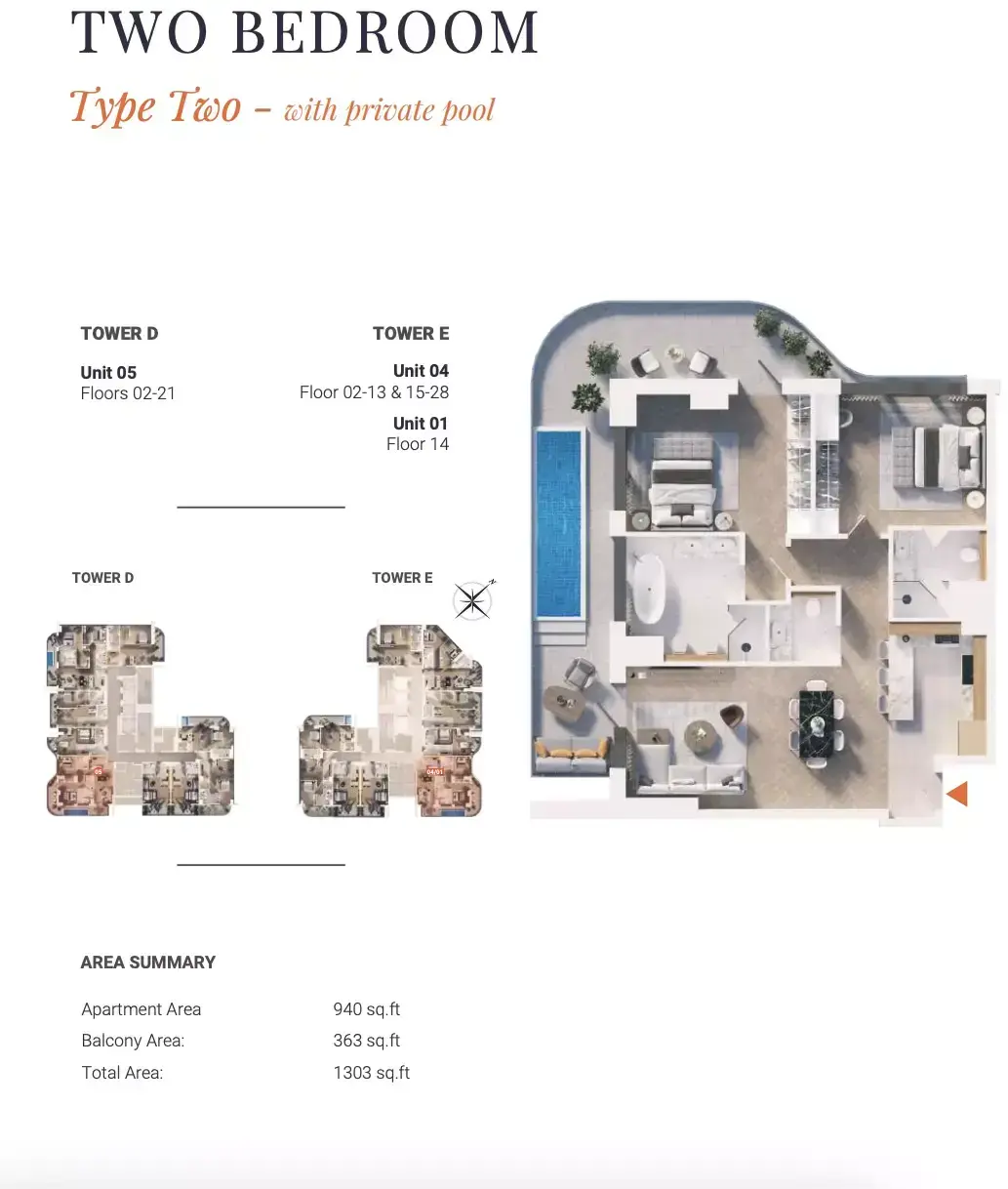 Планировка — 2-спальная, 121 м²