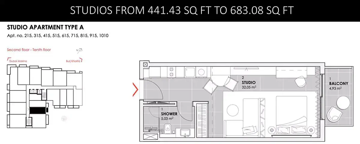 Планировка — Студия, 63 м²