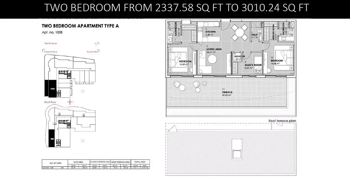 Планировка — 2-спальная, 280 м²