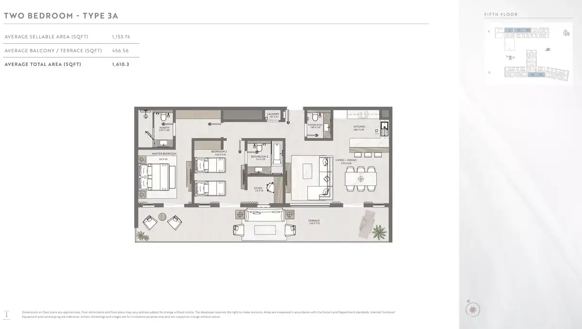 Планировка — 2-спальная, 150 м²
