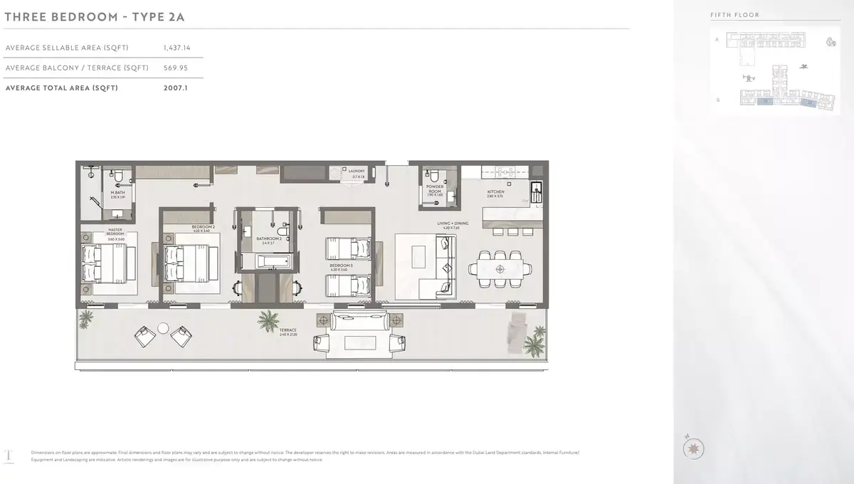 Планировка — 3-спальная, 186 м²