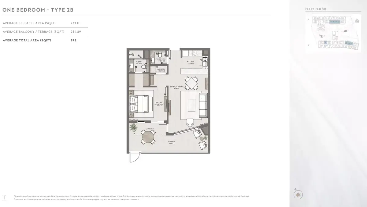 Планировка — 1-спальная, 91 м²
