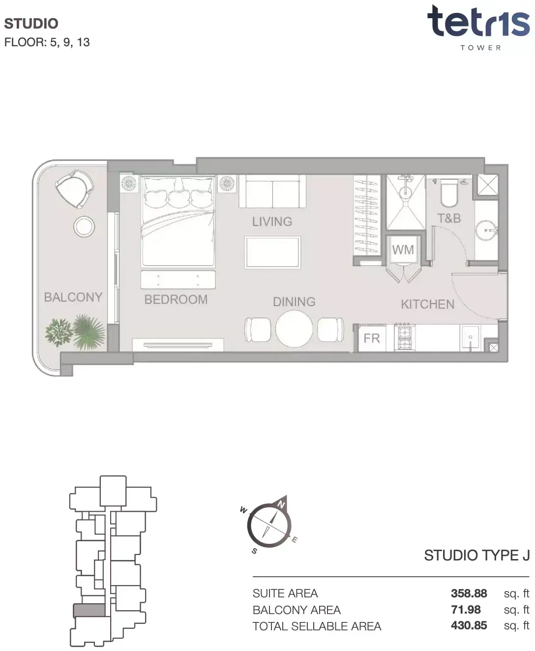 Планировка — Студия, 40 м²