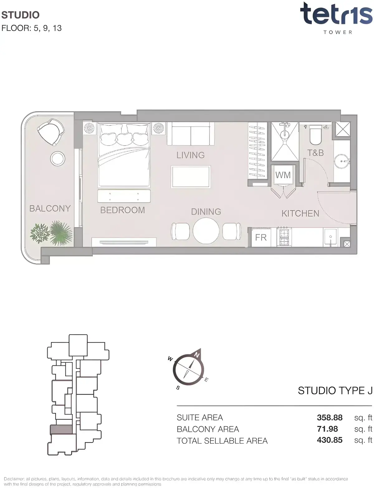 Планировка — Студия, 40 м²