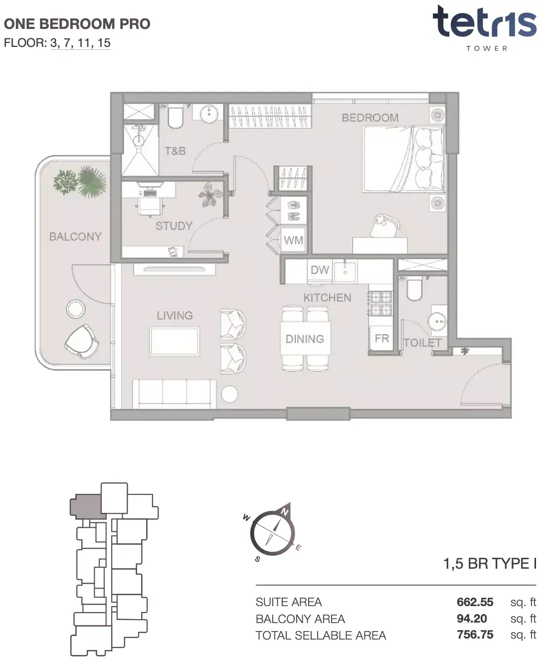 Планировка — 2-спальная, 70 м²