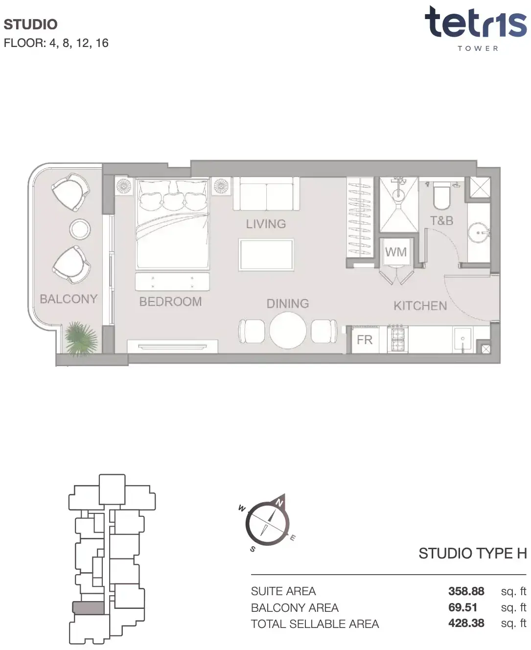 Планировка — Студия, 40 м²