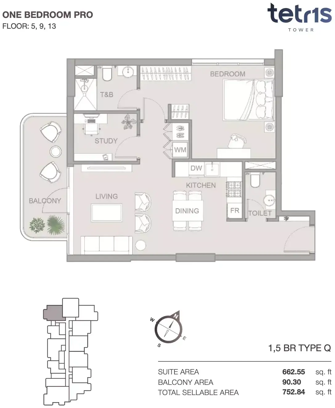 Планировка — 2-спальная, 70 м²