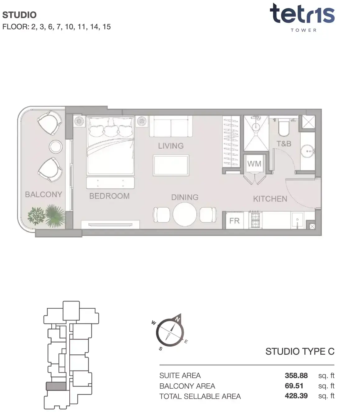 Планировка — Студия, 40 м²