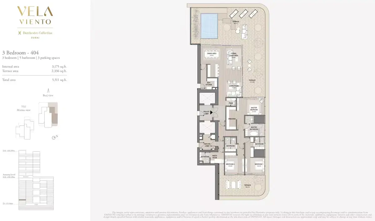 Планировка — 3-спальная, 512 м²