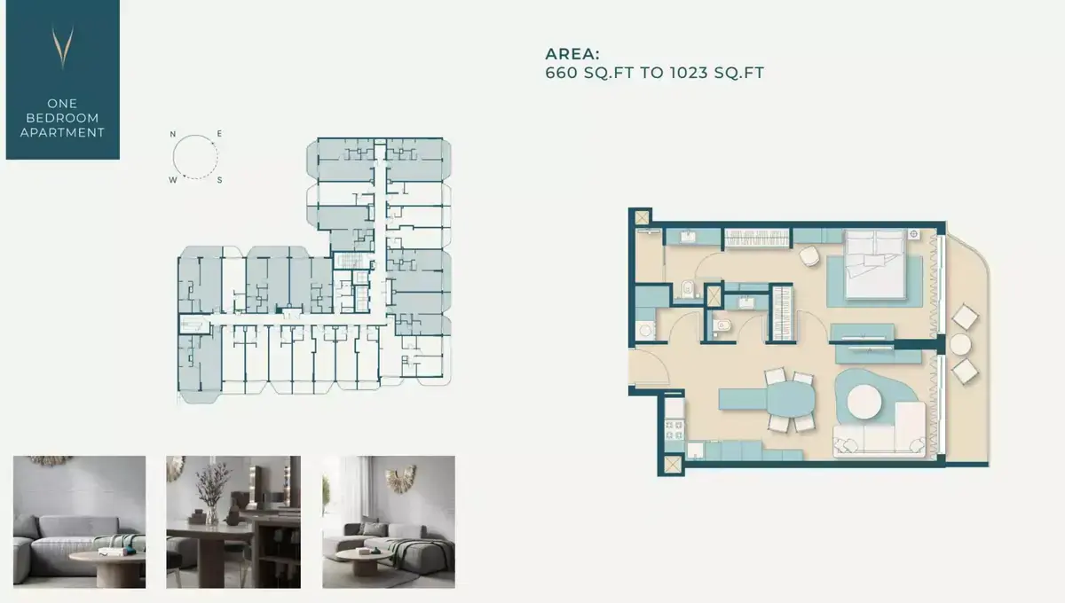 Планировка — 1-спальная, 95 м²