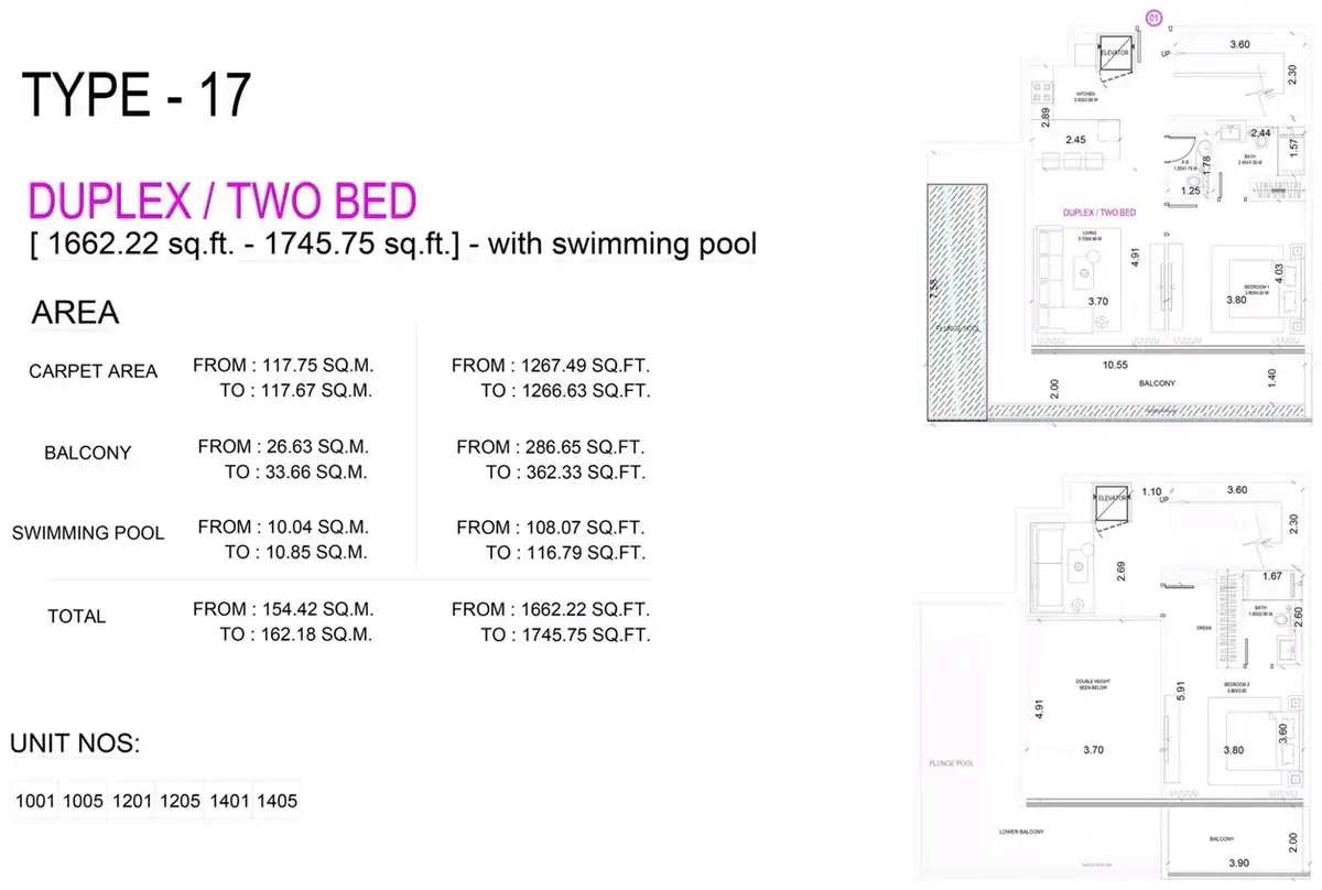 Планировка — 2-спальная, 162 м²