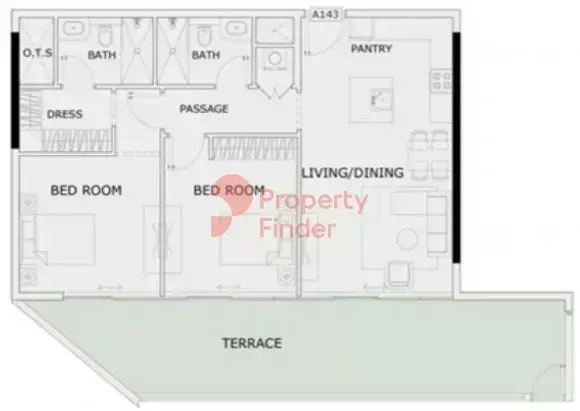 Планировка — 2-спальная, 122 м²