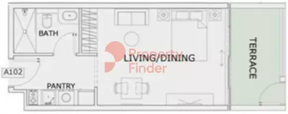 Планировка — Студия, 41 м²