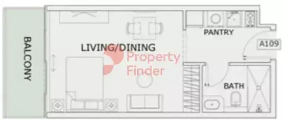 Планировка — Студия, 38 м²