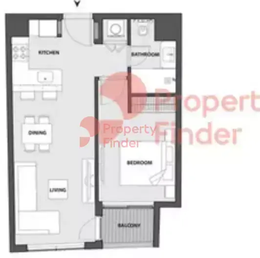 Планировка — 1-спальная, 54 м²