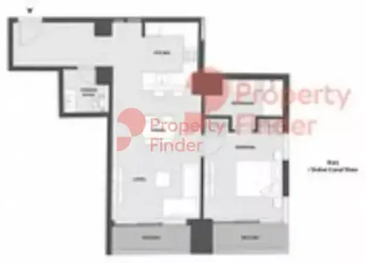 Планировка — 1-спальная, 80 м²