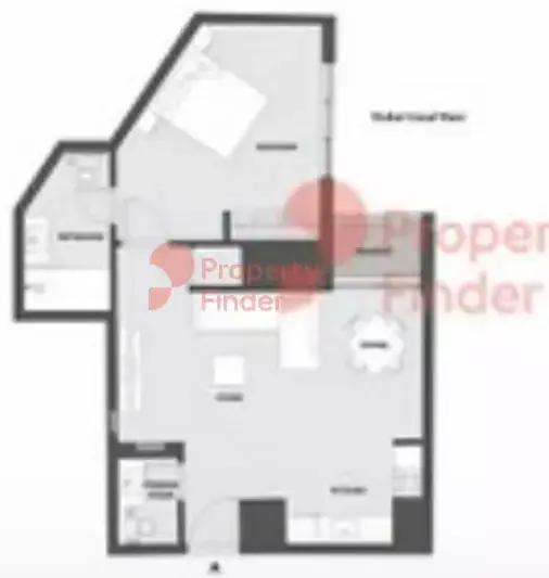 Планировка — 1-спальная, 64 м²