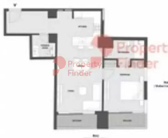 Планировка — 1-спальная, 80 м²