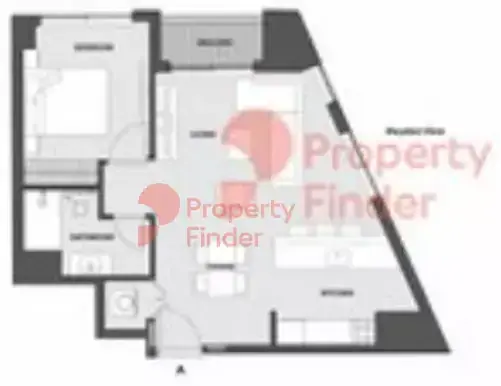 Планировка — 1-спальная, 62 м²