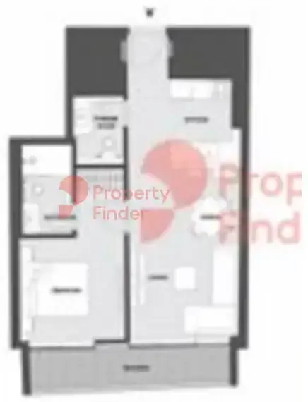 Планировка — 1-спальная, 58 м²