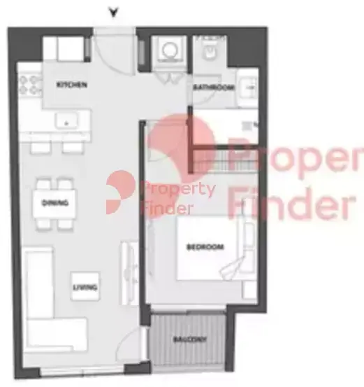 Планировка — 1-спальная, 54 м²
