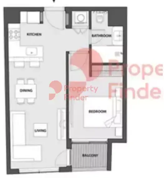 Планировка — 1-спальная, 60 м²
