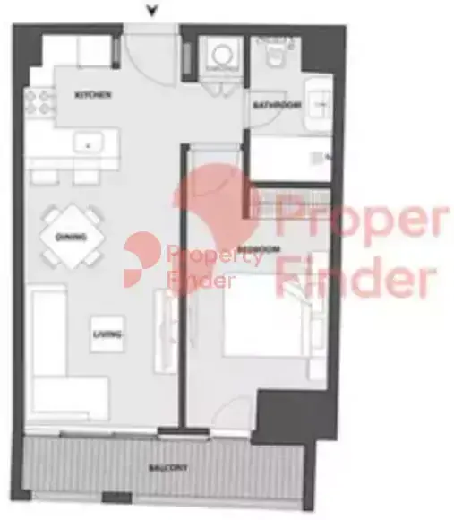 Планировка — 1-спальная, 51 м²