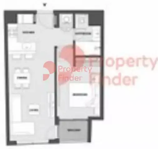 Планировка — 1-спальная, 51 м²