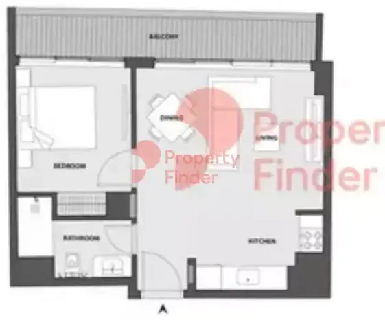 Планировка — 1-спальная, 53 м²