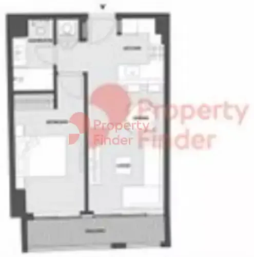Планировка — 1-спальная, 55 м²