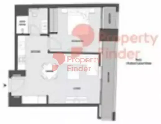 Планировка — 1-спальная, 56 м²