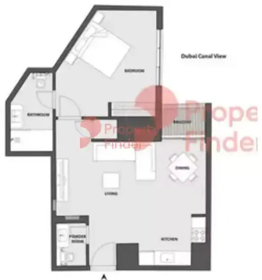 Планировка — 1-спальная, 80 м²