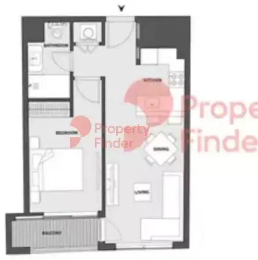 Планировка — 1-спальная, 52 м²