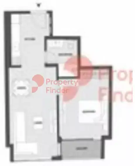 Планировка — 1-спальная, 56 м²