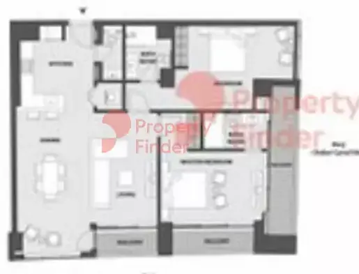 Планировка — 2-спальная, 123 м²