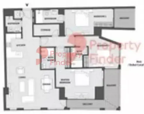 Планировка — 3-спальная, 158 м²