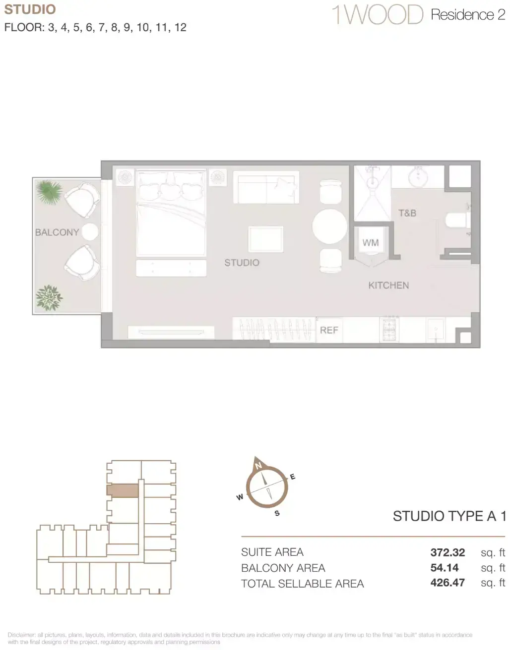 Планировка — Студия, 40 м²
