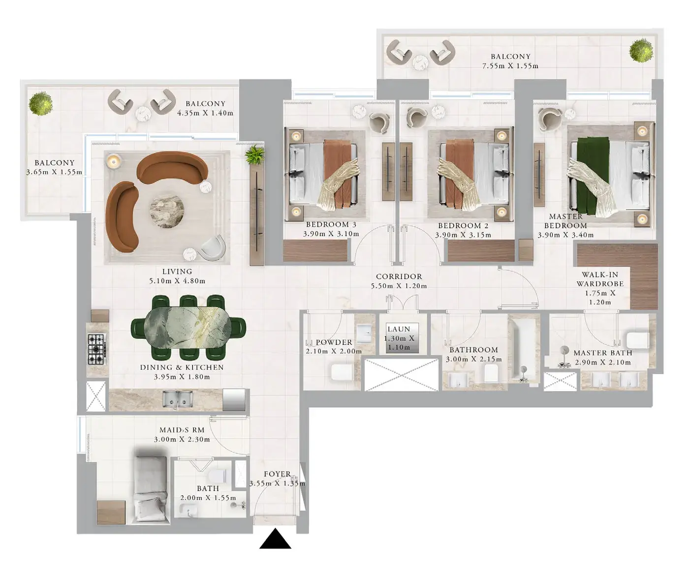 Address Residences at Dubai Creek Harbour — визуализация