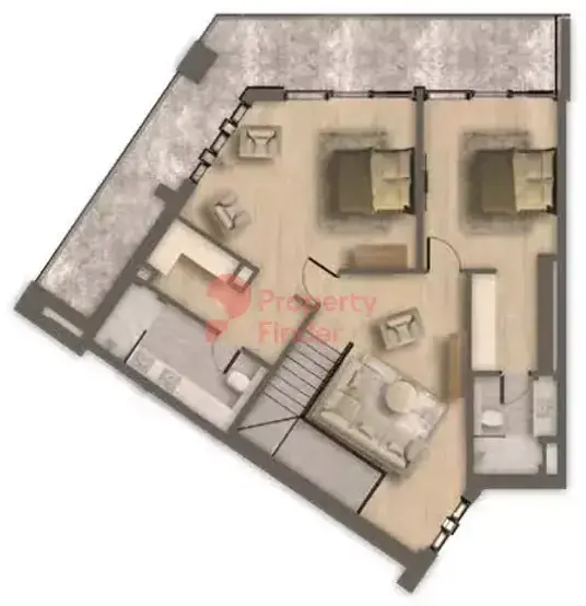 Планировка — 2-спальная, 242 м²