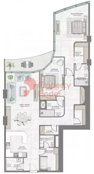 Планировка — 2-спальная, 168 м²