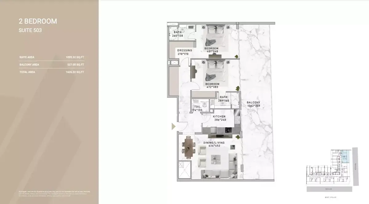 Планировка — 2-спальная, 151 м²